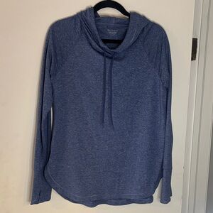 Athleta Heathered Blue Uptempo Hoodie
